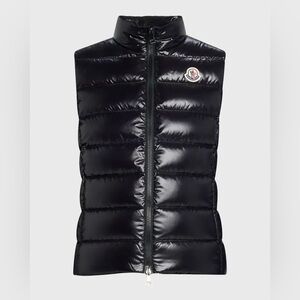 NWT AUTHENTIC Moncler Shiny Black Vest